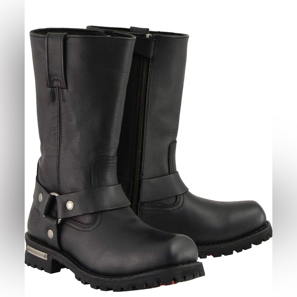 Milwaukee Leather MBM131W Men's Black 'Wide-Width' 11-inch Classic Size 7.5 Mens